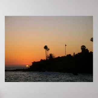 Laguna Beach Sunset Scenic Photo Poster
