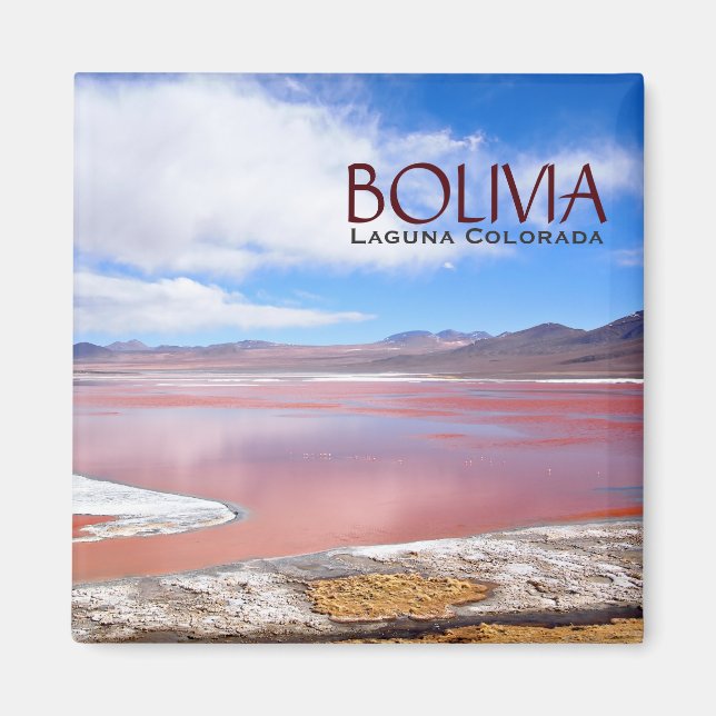 Laguna Colorada in Bolivia text magnet (Front)