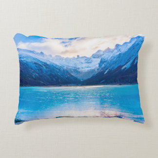 Laguna Esmeralda at Ushuaiaushuaia, lagoon, patago Decorative Cushion