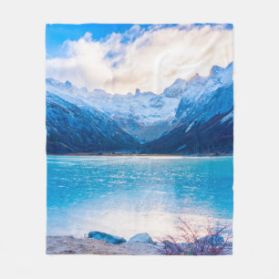 Laguna Esmeralda at Ushuaiaushuaia,lagoon,patagoni Fleece Blanket