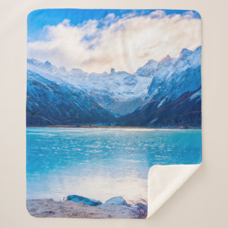 Laguna Esmeralda at Ushuaiaushuaia,lagoon,patagoni Sherpa Blanket