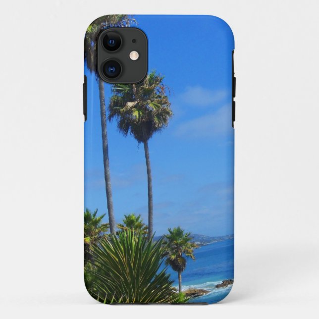 Laguna Palm Trees and Ocean Bliss Case-Mate iPhone Case (Back)