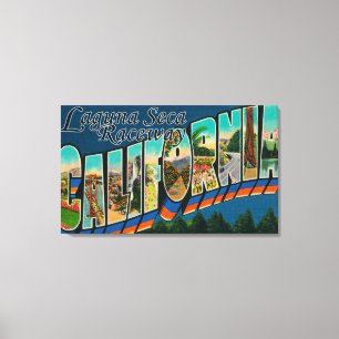 Laguna Seca Raceway, CA - Large Letter Scenes Canvas Print