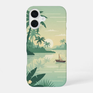 Lagune Tropicale Vintage iPhone 16 Case