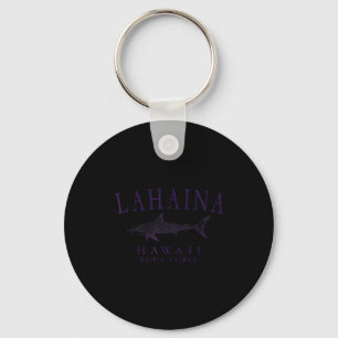 Lahaina hawaii shark vintage plum art fishing key ring