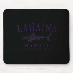 Lahaina hawaii shark vintage plum art fishing mouse pad