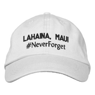 Lahaina, Maui #NeverForget Adjustable Embroidered Hat
