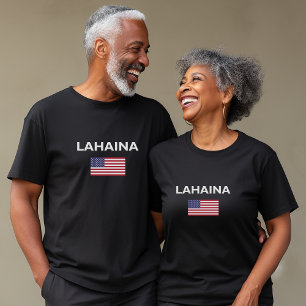 Lahaina USA American Flag Dark Colour T-Shirt