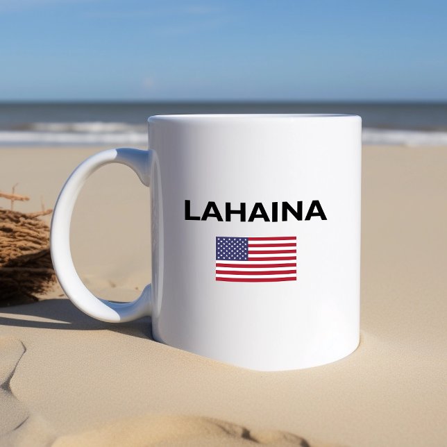 Lahaina USA American Flag Light-Colour Coffee Mug (Creator Uploaded)