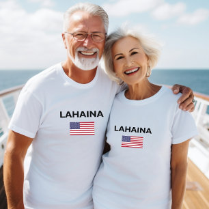 Lahaina USA American Flag Light-Colour T-Shirt