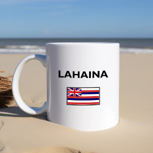 Lahaina USA Hawaiian Flag Light-Colour Coffee Mug