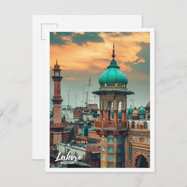 Lahore Pakistan Art travel famous place Postcard (Front/Back)