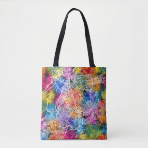 Lahore Pakistan City Map Tote Bag