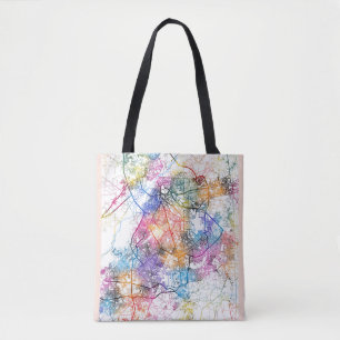 Lahore Pakistan City Map Tote Bag
