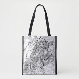 Lahore Pakistan Map Tote Bag