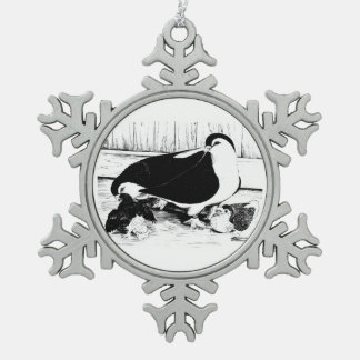 Lahore Pigeons 1980 Snowflake Pewter Christmas Ornament