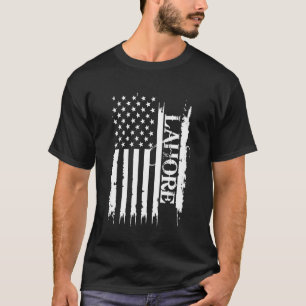 Lahore United States Distressed w US Flag T-Shirt