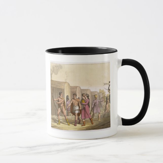 Lahoutan Indians, Canada (colour engraving) Mug (Right)
