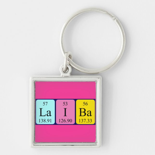 Laiba periodic table name keyring (Front)