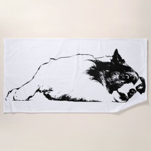 Laid-Back Corgi, Big Mood Beach Towel