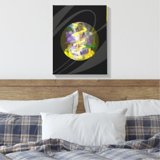 Laid Back Lady (Black BG) Canvas Print