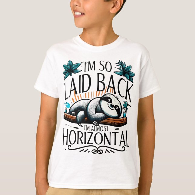 Laid-Back Sloth – Chill Mode Activated T-Shirt (Front)