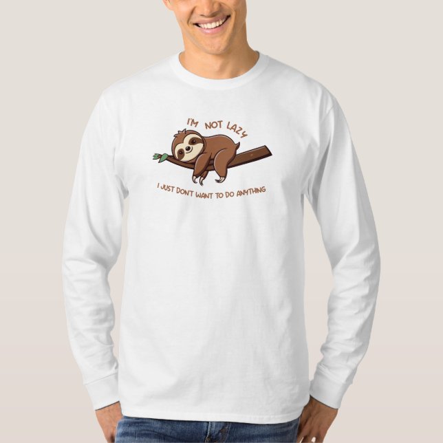 Laid-back Sloth T-Shirt (Front)