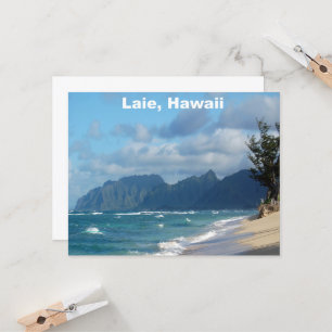 Laie Beach Hawaii  Card
