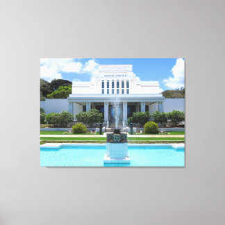 Laie, Hawaii Mormon Temple Canvas Print