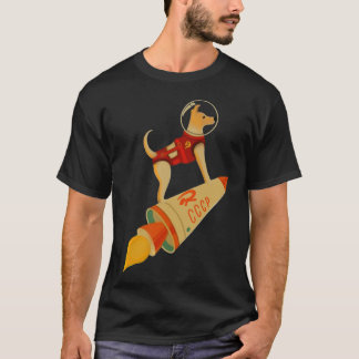 Laika The CCCP Soviet Russia Super Space Rocket Do T-Shirt