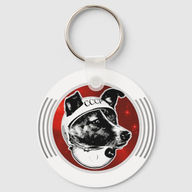Laika The Space Dog Signal Transmission Keychain (Front)
