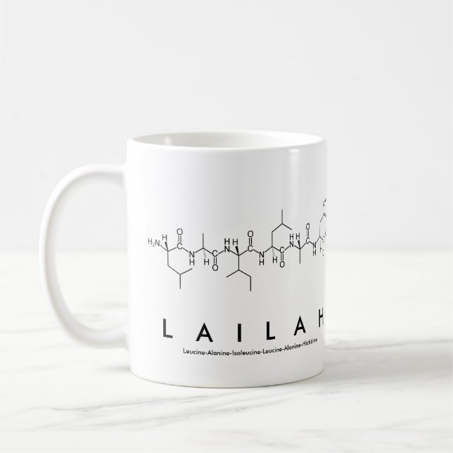 Lailah peptide name mug (Left)