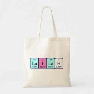 Lailah periodic table name tote bag