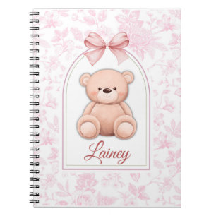 Lainey   Custom Pink Teddy Bear Nursery Design  Notebook