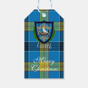Laing Scottish Clan Tartan & Crest Gift Tags
