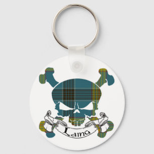 Laing Tartan Skull Key Ring