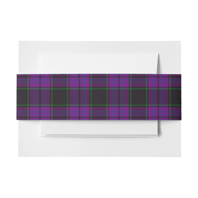 Laird Scottish Tartan Belly Band Invitation Belly Band (Front Example)