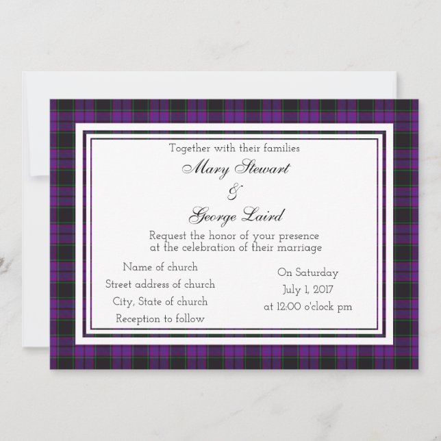 Laird Scottish Wedding Invitation (Front)