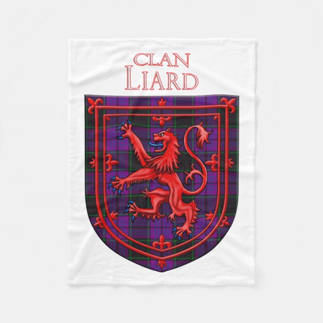 Laird Tartan Scottish Plaid Lion Rampant Fleece Blanket (Front)
