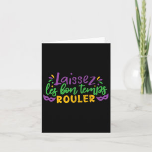 Laissez Les Bon Temps Rouler Mardi Gras Party Cost Card