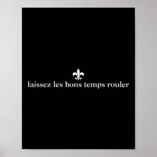 Laissez Les Bon Temps Rouler Minimalist Mardi Gras Poster