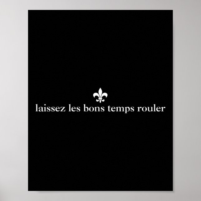 Laissez Les Bon Temps Rouler Minimalist Mardi Gras Poster (Front)