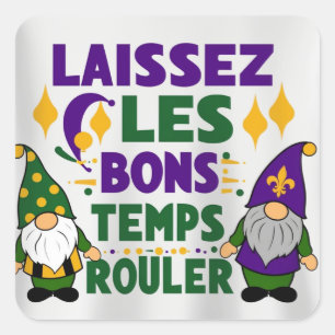 Laissez Les Bons Temps Gras festival Square Sticker