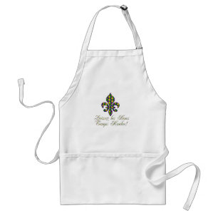 Laissez les Bons Temps Rouler Mardi Gras Fleur d1 Standard Apron