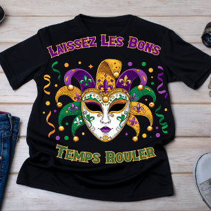 Laissez Les Bons Temps Rouler Mardi Gras Mask T-Shirt