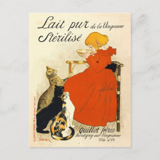 Lait pur de la Vingeanne stérilisé Vintage Poster Postcard