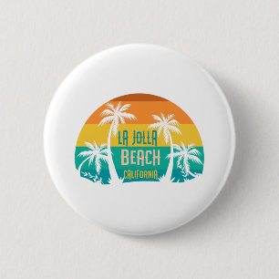 LaJolla Beach Retro 6 Cm Round Badge