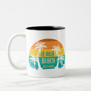 LaJolla Beach Retro Two-Tone Coffee Mug