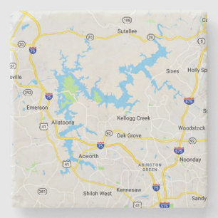 Lake Allatoona Coaster, Lake Allatoona Georgia Stone Coaster