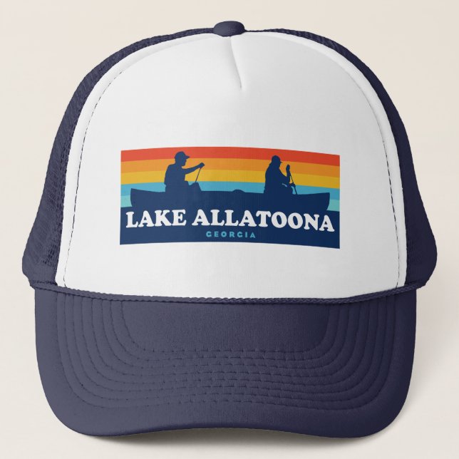Lake Allatoona Georgia Canoe Trucker Hat (Front)